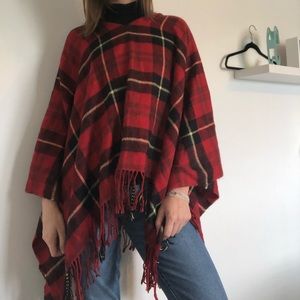 Forever 21 Red Poncho, One Size